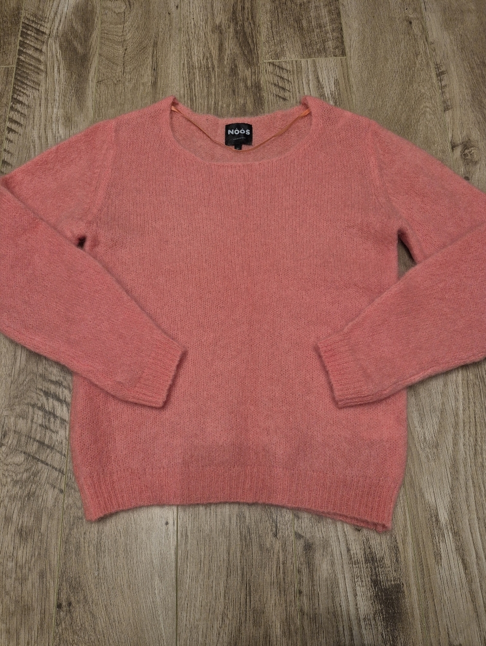 Cozy Scoop Neck Sweater in Coral Pink - Picture 2 of 6